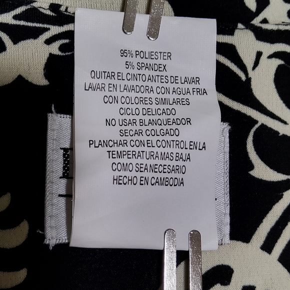 Dorby Woman Stretch Balck/Cream Boho Print Shift Dress Size 18W - Picture 9 of 9